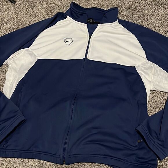 Nike - full zip track jacket - navy and white - XL - Picture 1 of 5